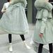 Women's Clothing women's cotton padded coats mid length large fur collar plus velvet cotton padded jackets down cotton padded jackets cotton jackets_ecoleips.com