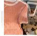 Women's Clothing Women's Round Neck Color Block Loose Fit Viscose T-Shirt Summer Fashion Breathable Jacquard Knit Top_ecoleips.com
