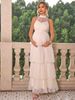 Breathable Maternity Maxi Dress – Comfortable & Stylish V-Neck Sundress For Pregnancy & Nursing_ecoleips.com