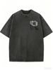 Women's Street Style Washed Tee, Loose Fit Casual Summer Wardrobe Essential_ecoleips.com