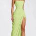 Strapless Evening Dress Pleated Slit Long Style Banquet Dress New Summer Sexy_ecoleips.com