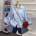 Women's Relaxed Fit Blue Long Sleeve Shirt - Elegant Collar Top, Breathable & Stylish For Autumn & Spring_ecoleips.com