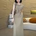 Relaxed European Fashion For Women 2025 Summer Loose High-End Short Sleeve Top High Waist Skirt Two-Piece Set_ecoleips.com