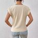 Women's Elegant V Neck T-Shirt Solid Color Short Sleeve Top For Spring/Summer Solid Color V Neck T Shirt_ecoleips.com