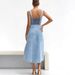 Women's Clothing Denim Suspenders Large Swing High Waist Sleeveless Low Collar Dress Women_ecoleips.com