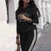 Women's Clothing Spring And Autumn Letter Printing Sports Two Piece Suit _ecoleips.com