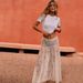 European And American Women's Fashion Lace See Through Sexy Low Waist Skirt Solid Color Summer All Match Skirt Long Skirt_ecoleips.com