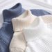 Women's High Neck Sweater Slim Fit Long Sleeve Knit Top Basic Turtleneck Pullover For Autumn Winter Fashion Casual Comfortable_ecoleips.com