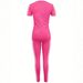 Women's Clothing Summer New Solid Color Suit Round Neck Short Sleeve T Shirt And Pants Sports Suit Casual Comfortable Fashion_ecoleips.com