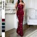 Diyun European And American Elegant Evening Strapless Sexy Long Dress Women's Clothing 2025 Autumn/Winter_ecoleips.com