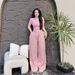 Women's Clothing Asian Style Summer T-Shirt And Wide Leg Pants Set Solid Color Tight Short Sleeve Two-Piece Outfit_ecoleips.com