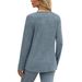 Autumn/Winter V-Neck, Pleated, Loose-Fitting Long-Sleeved Buttoned T-Shirt For Women_ecoleips.com