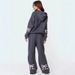 Streetwear Oversized Fleece Hoodie & Jogger Set – No Drawstrings, Thickened Winter Lounge Wear For Women (Dark Grey, S-XXXL)_ecoleips.com