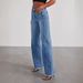 Women's Clothing Loose Wide Leg Side Seam Stitching Frayed Hem Jeans_ecoleips.com