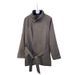 Modern Trench Coat For Women, Lightweight Long Jacket With Tie-Waist & Stand Collar For Office & Casual Wear_ecoleips.com