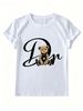 Women's DR Letter Teddy Bear Sports T-shirt, Pure Cotton Breathable Short Sleeve_ecoleips.com