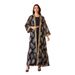 Muslim Dress Women Modest Luxury Abaya Set – Golden Embroidery & Sheer Mesh Layered Dress (Elegant Muslim Two-Piece)_ecoleips.com