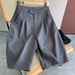Summer Women's Casual Suit Shorts Five Point Pants Mid-Length Straight Loose Flow Wide Leg Clothing_ecoleips.com