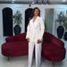 Professional Formal Suit Set for Women with Lace Trim High-End Solid Color Straight Leg Trousers Versatile New 2026_ecoleips.com
