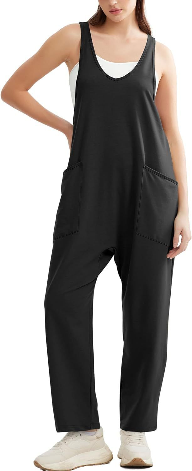 Summer Women's Cotton Jumpsuit – Sleeveless Overalls With Pockets Casual Loose Fit Romper | Streetwear Fashion | Lightweight & Breathable_ecoleips.com