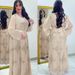 Modest Abaya Dress Elegant Snowflake Diamond Print – Thickened Chiffon Belted Dress With Lining, Flowy Women’s Dress For Winter_ecoleips.com