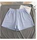 Women's Clothing Sports Shorts Women's High Waist Loose Slim Wide Leg Pants Three Quarter Pants Containing Cotton Casual Pants Trendy_ecoleips.com