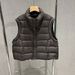 Women's For Autumn Winter 2025, New Stylish And Unique White Duck Down Vest Jacket_ecoleips.com