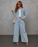 Women's Denim Jacket & Pants Set - Relaxed Fit Casual Streetwear Outfit For Spring (S/M/L/XL)_ecoleips.com