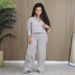 Women's Clothing Autumn And Winter Style Solid Color Loose Zipper Drawstring Pants Sports Two Piece Suit_ecoleips.com