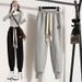 Women's Clothing High Waisted Fleece Lined Unlined Autumn Winter Sweatpants Plus Size Casual Harem Pants For Women Sports Bottoms_ecoleips.com