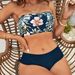 women's sexy two-piece bikini tube top one-shoulder swimsuit_ecoleips.com