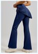 K New Pleated Flared Skirt Pants Fake Two-piece Slightly Flared Yoga Pants With High Waist And Hip Lifting_ecoleips.com