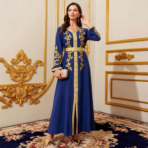 Dress Robe Women's Moroccan Dress New Lace Long Sleeves_ecoleips.com