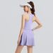 Zippered Sports Dress - Anti-Slip Running Skirt With Built-In Shorts Breathable Workout Dress For Women Gym To Street Versatile Athletic Wear_ecoleips.com