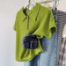 Women's Knitted Short Sleeve T-Shirt Casual Stylish Loose Fit Summer Collared Shoulder Top New Style_ecoleips.com