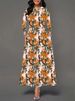 Spring Autumn Boho Long Dresses Women Elegant Long Sleeve Casual Floral Print Beach Party Maxi Dress_ecoleips.com