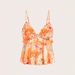 Women's Clothing New Sexy Holiday Style Printed Semi Transparent Ear Edge Sleeveless Suspender Top_ecoleips.com