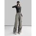 American Work Women's New Summer Wide Thin Loose Design Casual Straight Leg Pants_ecoleips.com