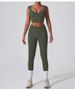 Women's Quick Drying Twist High Waist Flared Fitness Sports Vest European American Style Casual Versatile Yoga Suit_ecoleips.com