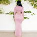 European And American Sexy Hot Diamond Hip Wrapped Tight Elastic Long Sleeved Fishtail Skirt Suit_ecoleips.com