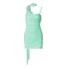 European And American Style Hot-Selling Women's 2025 Autumn Winter New Fashion Sexy Ruched Bodycon Strap Solid Color_ecoleips.com