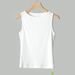 Spring Summer Cotton Tank For Women, Off-Shoulder Halter Neck Slimming Inner Wear, Ribbed Sleeveless Base Shirt,_ecoleips.com