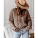Chunky Knit Sweater – Oversized V-Neck Cable Pullover (S-4XL, 12 Colors, Polyester-Cotton Blend, Fall/Winter Essential)_ecoleips.com