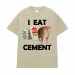 I Eat Cement Cursed Cat T Shirt Funny Meme Graphic Tee Shirt Fashion Casual Humor Vintage T-shirts Streetwear Women Summer_ecoleips.com