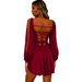 2026 European And American Cross-border Independent Site Elegant Sexy Casual Vacation Backless Lace-up Dress_ecoleips.com