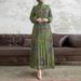 Women's Clothing Muslim New Arrivals Abstract Print Long Fashion Elegant Robe Dress_ecoleips.com