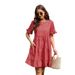 Real Shot 2025 Women's Clothing Cross-border European And American Summer Casual Printed Round-neck Pleated Dress_ecoleips.com