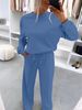 Women's Clothing Oversized Lounge Set – Drop Shoulder Top & Drawstring Pants (6 Colors, S-XXL)_ecoleips.com