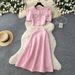 Women's Clothing Elegant Two Piece Set Autumn Rhinestone Embellished Inspired Top High Waisted Slimming Skirt_ecoleips.com