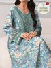 plus Size Middle Eastern Gown Western Fashion V-Neck Printed Women's Dress For Commute Loose Vacation Style Long Sleeve Dress_ecoleips.com